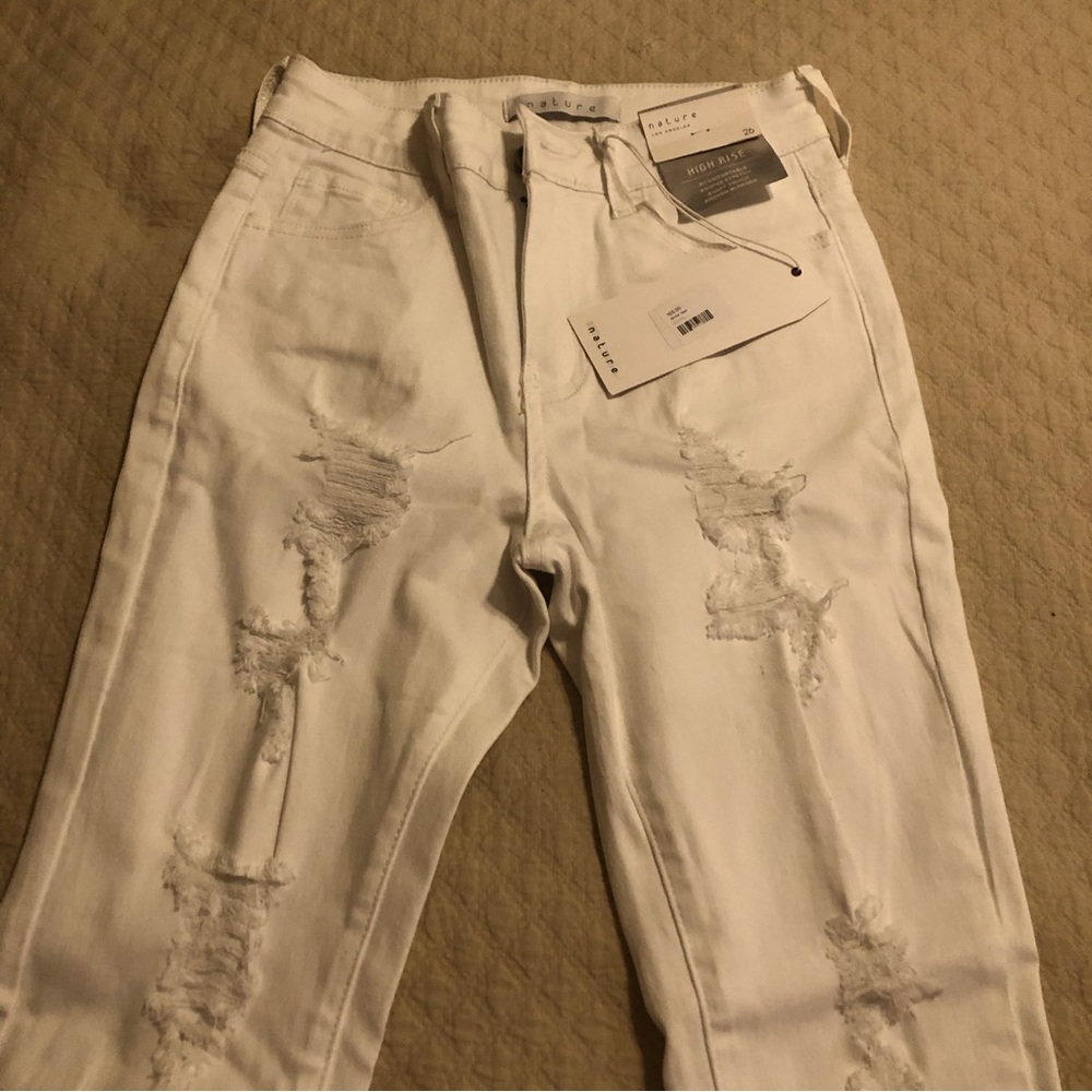 Nature denim white stretch jean
